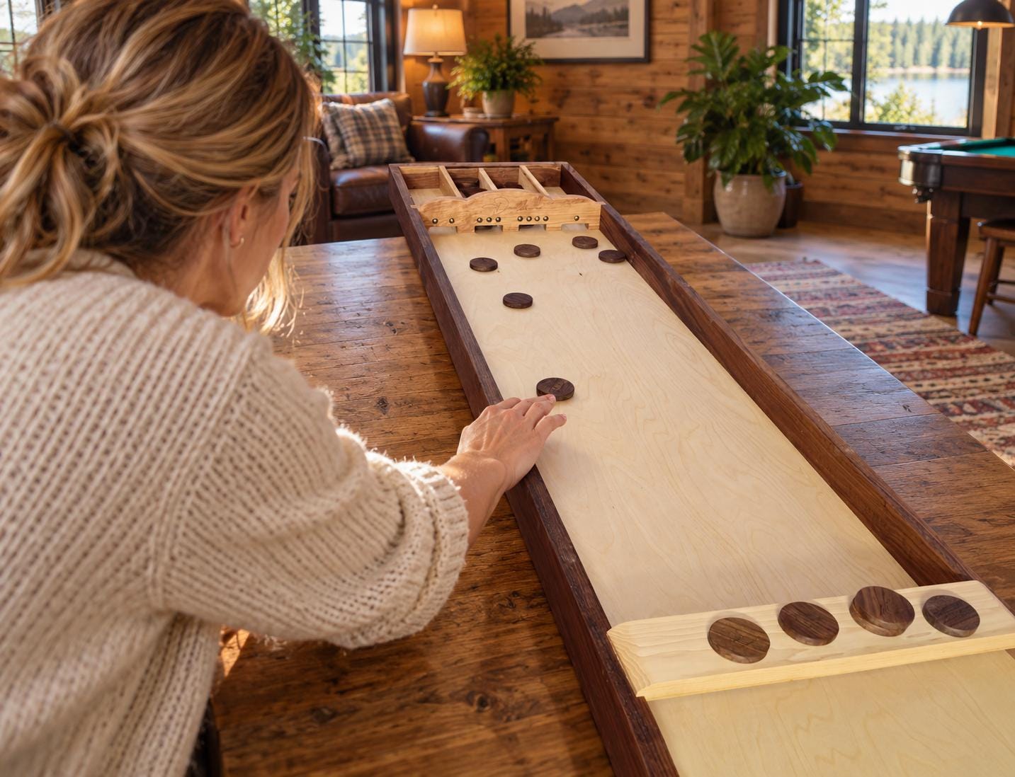 Full Size Dutch Shuffleboard Table Top Game, Handmade Sjoelbak - Etsy