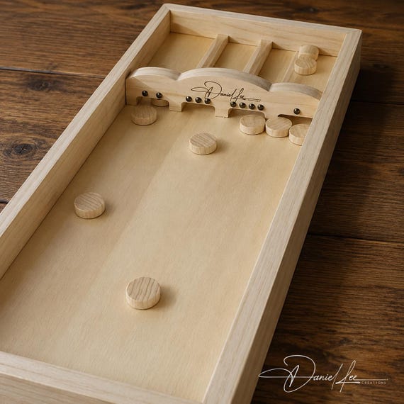 Dutch Shuffleboard Table Top Game, Handmade Sjoelbak - Etsy