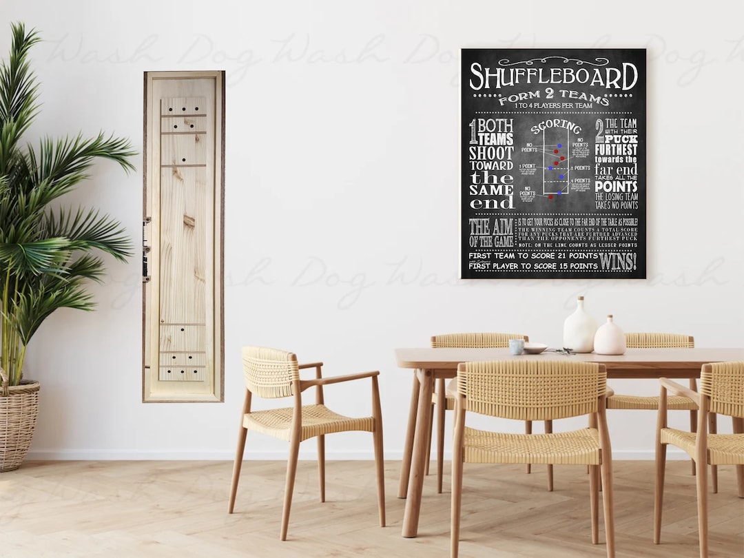 Shuffleboard Canvas Print Game Rules Print Etsy
