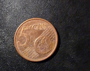 5 Cent Münze Portugal sehr selten 2002 Vintage