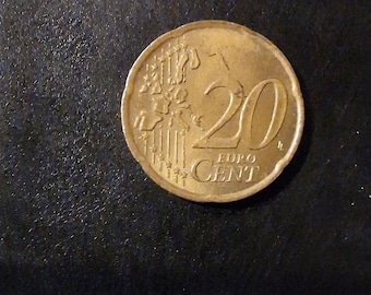 20 Cent Münze Italien 2002 Vintage, selten