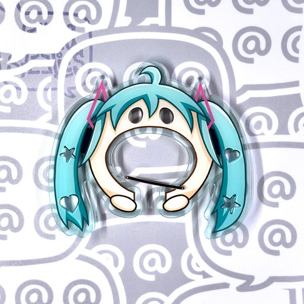 Hatsune Mikubiner Acrylic Carabiner | Vocaloid Trinket