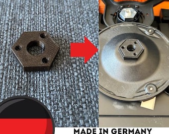 Adapter / lowering / cutting height adjustment suitable for Worx (square spindle)