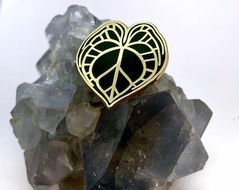 Spilla smalto Anthurium Clarinervium