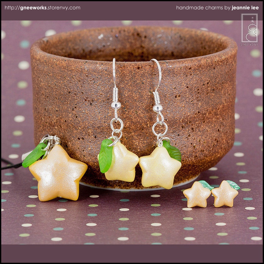 Paopu Fruit Phone Charm, Necklace, Earrings, or Studs (Made to Order)