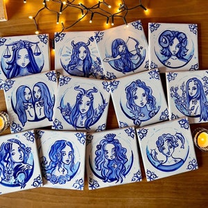 Zodiac Wall Tile Etsy Canada