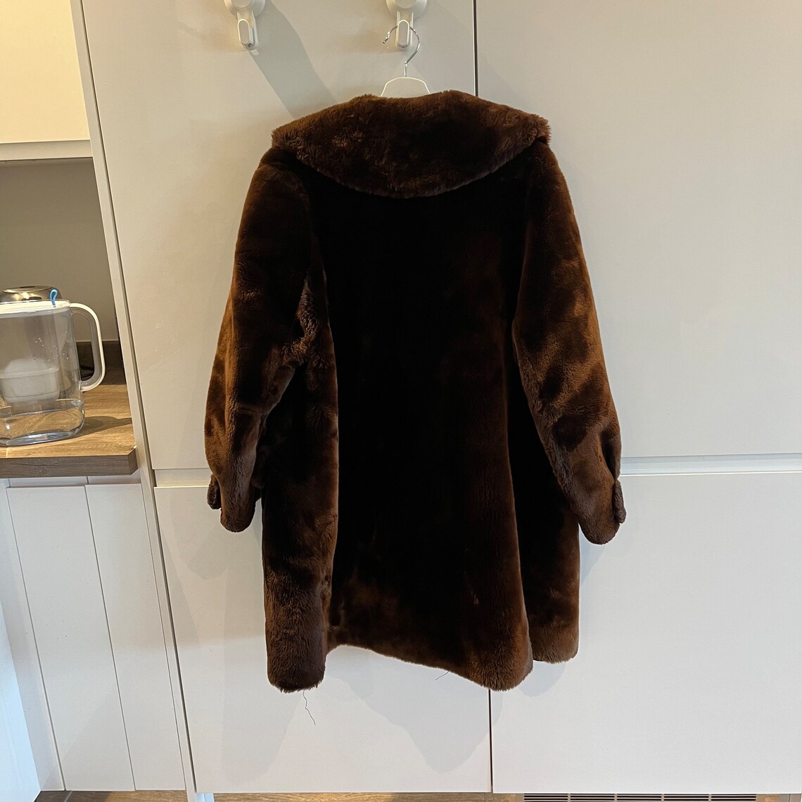 Vintage 2000’s light brown faux fur jacket main image 0