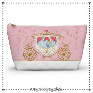 Estuche de maquillaje de viaje con diseño de princesas de Disney Cenicienta - Organizador de cosméticos con base en T