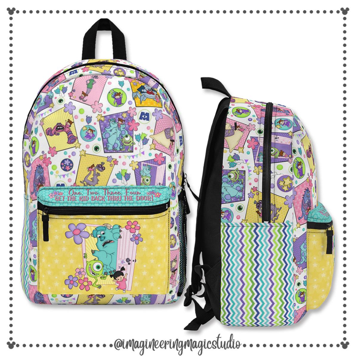 Disney Pixar Monster's Inc Backpack, Cute Kids Unisex School Bag