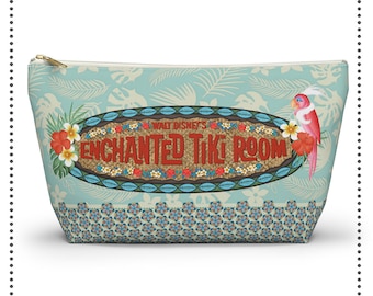 Whimsical Tiki Room Zipper Pouch for Travel and Makeup Essentials, Ideal Gift