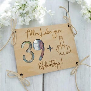 Holzgrußkarte personalisiert / Gutscheinkarte / Geldgeschenk Verpackung / Nix schenken / Geburtstagsgeschenk / Geschenkkarte