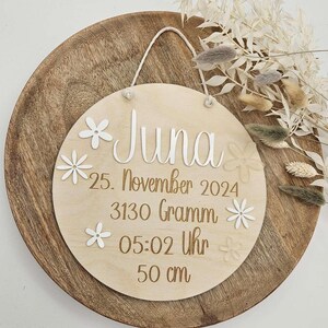 Große Geburtstafel personalisiert / Geschenk Geburt / Babyparty / Holzschild Wand Babyzimmer / Kinderzimmer Wanddeko / Schild Geburtsdaten