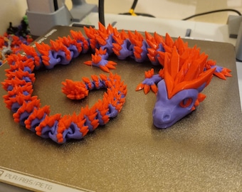 Custom colour flexible dragon fidget toy