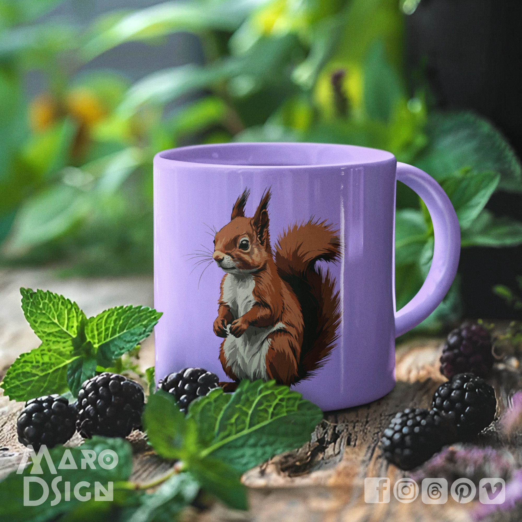 Red Squirrel Portrait | Editable Vector Art of the Agile Forest Acrobat ...