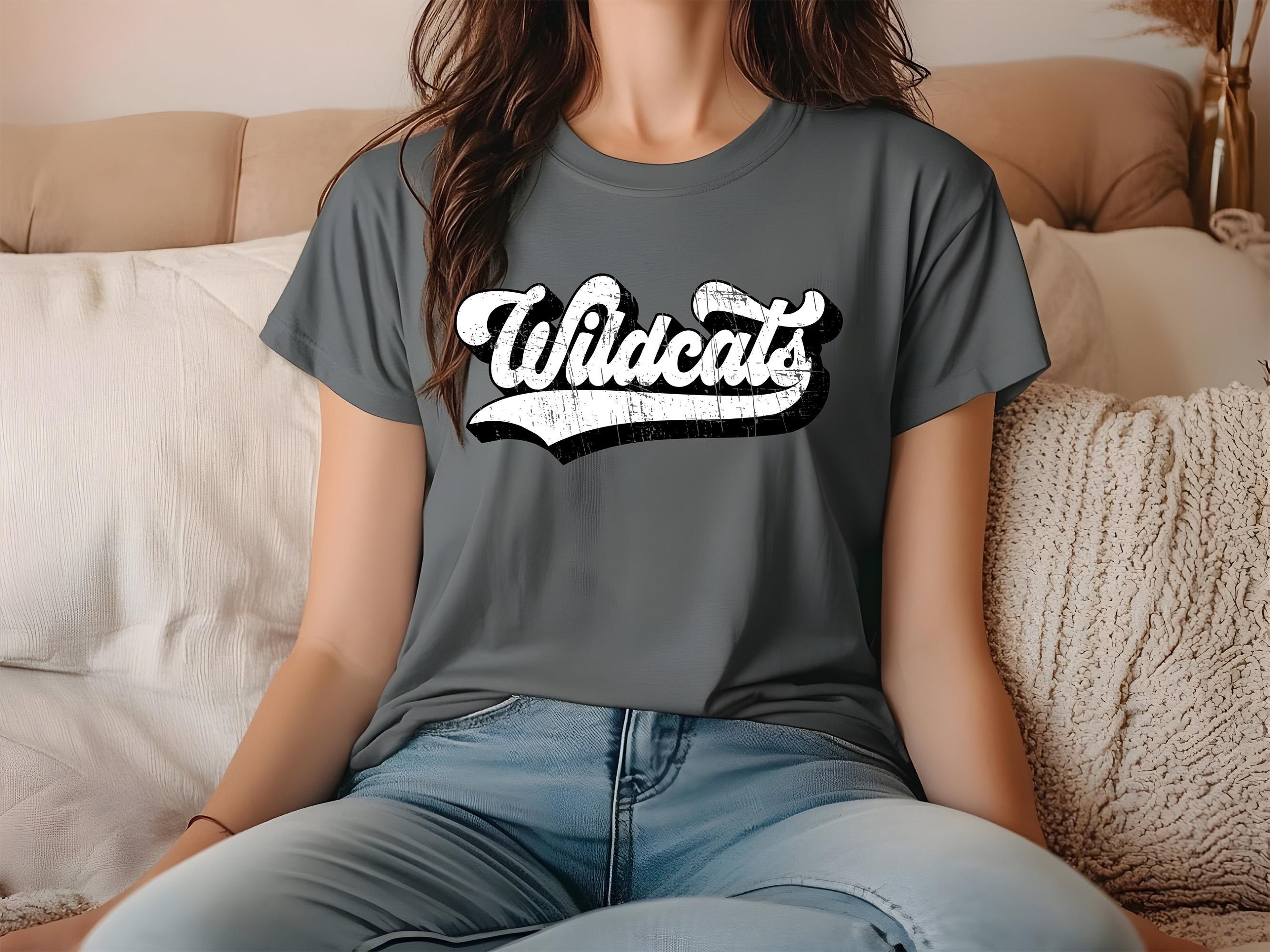 Wildcats Retro Script Logo SVG PNG Ai PDF | Vintage Distressed Sports ...