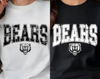 Bears Mascot PNG SVG PDF Ai | Fierce Bear Head Logo | School Sport Spirit Clipart