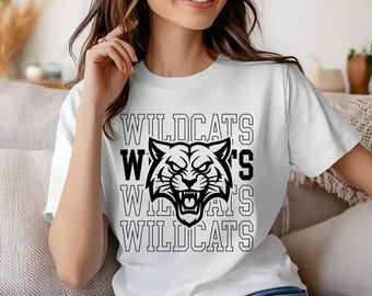 Wildcats Mascot SVG PNG PDF Ai | Wildcat Head Logo Clipart | School Team Spirit Sportswear
