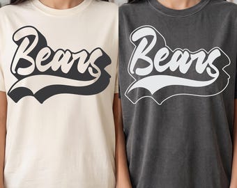 Bears Script SVG PNG AI Pdf Digital Download, Bear Team Name Design, School Spirit Sports Graphic, Varsity Mascot Shirt