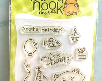 Bear Birthday Clear Stamp Set - Newton's Nook Designs