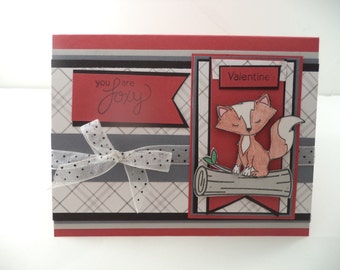 Valentine's Day Card, You're So Foxy Card, Fox Valentine's Day Card, Love Card, Romance Card, Punny Valentine Card