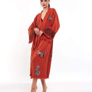 Leopard Print Sheer Robe