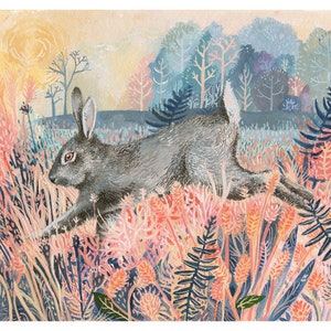 Rabbit in the Field Print