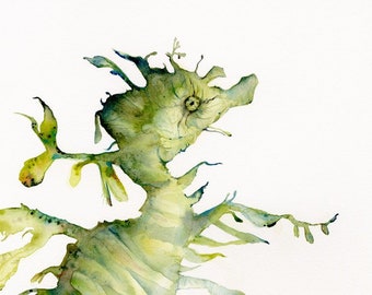 Leafy Sea Dragon - watercolor archival print