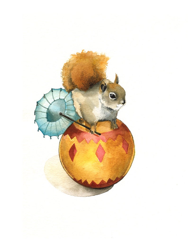 Nut the Circus Squirrel-squirrel Art image 1