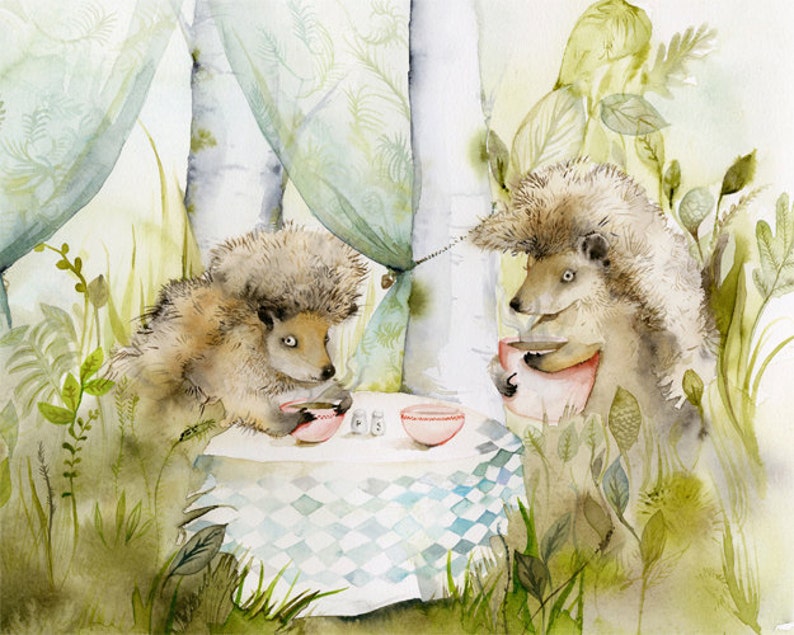 hedgehogs, children, decor, forest Forest Cafe image 1