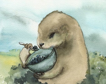 Nursery Gift, Nursery art,baby shower gift, painting, baby's room, print of watercolor