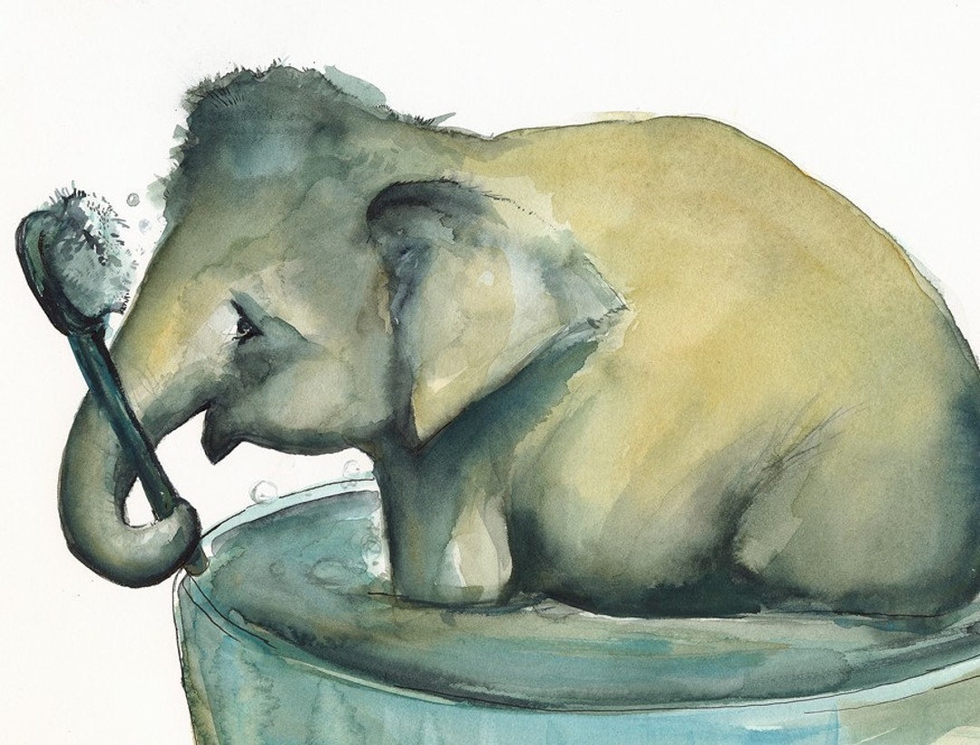 Dirty Elephant Archival Print - Etsy