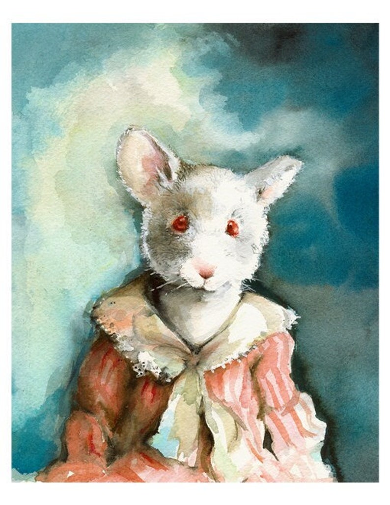 Miss Elsie-mouse archival print, nursery, room, decor, children image 1