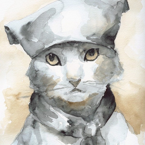 Cat Art - Les Mews- French Revolution Kitty