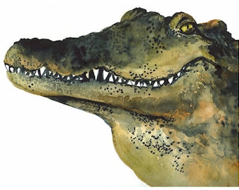 Looker , alligator art, children decor, little boys room