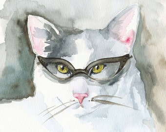Book Club- Cat Art, bibliophile, book lover, cat lover