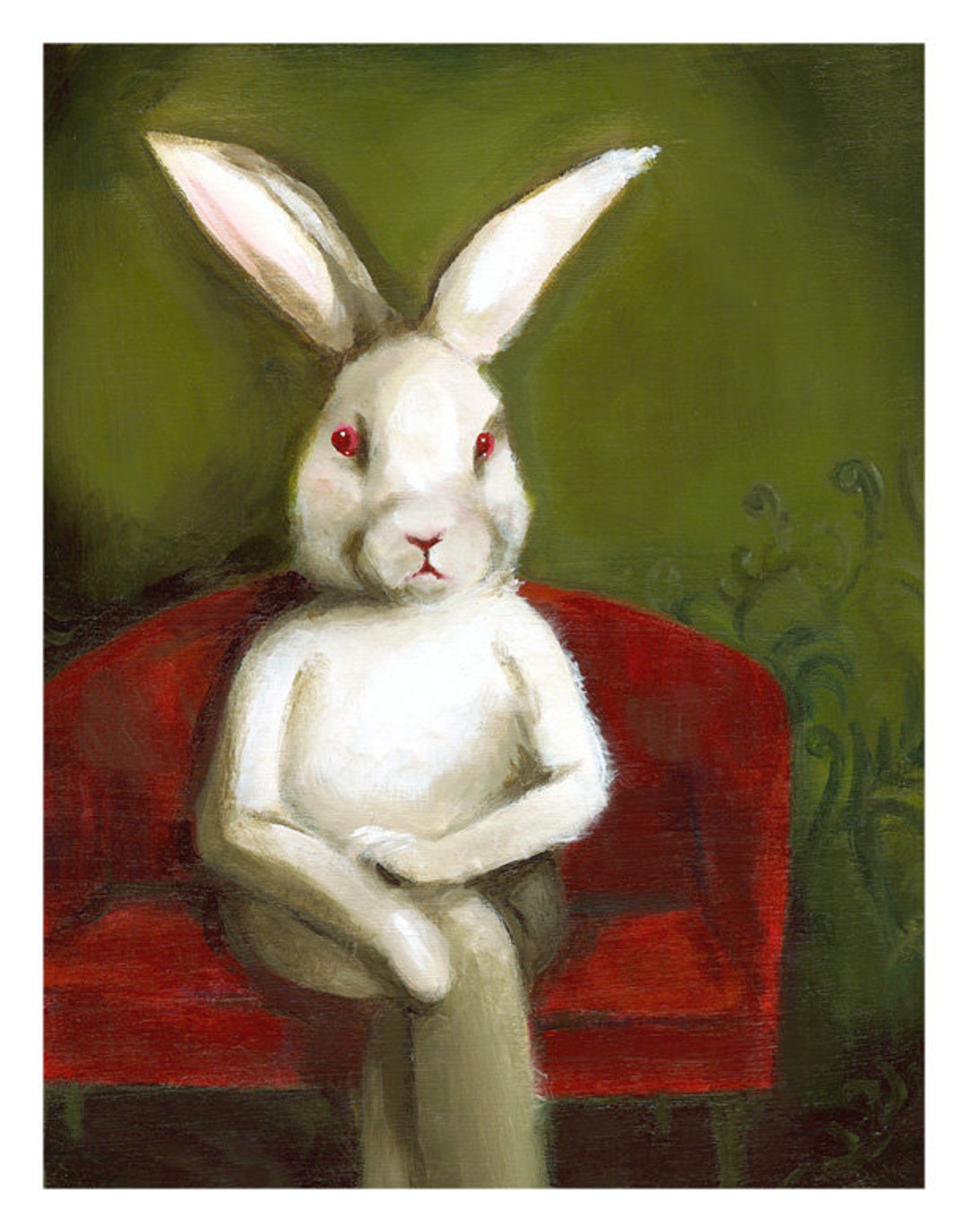 White Rabbit Art edgar - Etsy