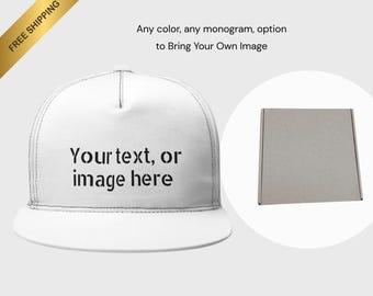 ANY Image | FREE Color Chart & 4000+ Pattern Catalog | All-Over Print Black Buckle Flat-Brim Mesh Cap | Snapback Hat Daily Sportswear