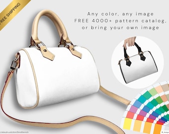 Personalized Barrel Handbag: Custom Printed PU Leather Crossbody