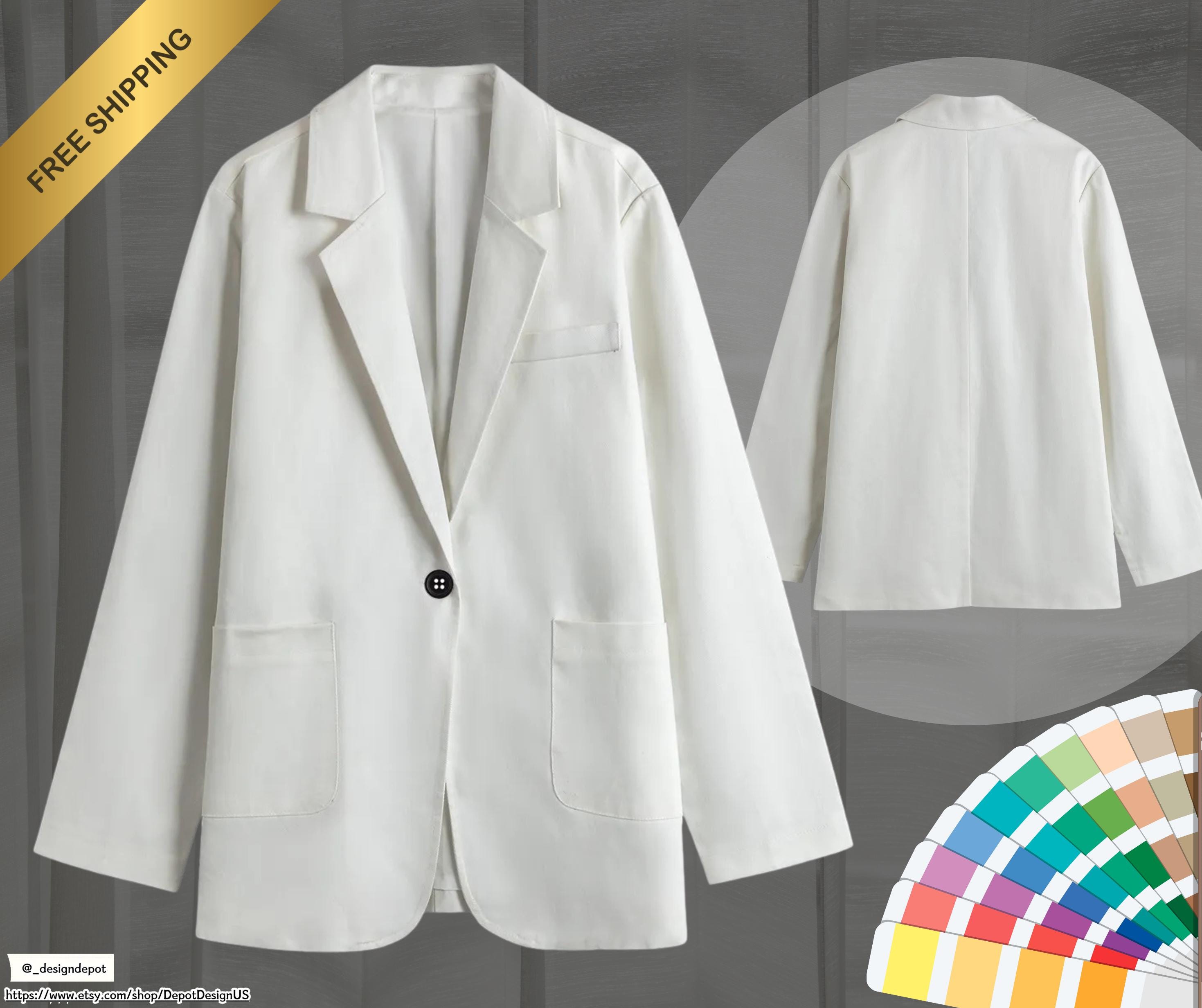 Custom All-Over Print Women's Blazer: Personalized Lightweight Suit Jacket