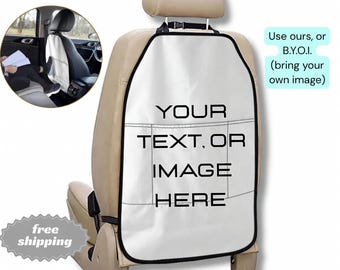 Personalized Backseat Car Organizer, Custom Multi-Pocket Storage Bag, Rideshare Pouch