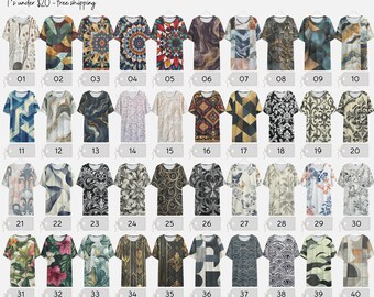 All-Over Print Breathable T-Shirt | FULLY CUSTOM 4000+ VARIANTS | Free Pattern Catalog