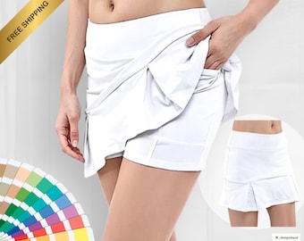 Custom All-Over Print Active Skort: High Waist Sport Skirt