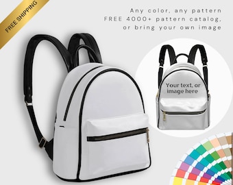 Custom All-Over Print Mini Backpack: Personalized Travel School Bag