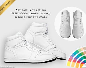 Custom Leather Stitch Shoes: Personalized Men's & Women's Slip-Resistant Sneakers