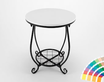 ANY IMAGE | Custom Metal Side Table Personalized Outdoor Table UV Print Patio Table Small Accent Table Balcony Backyard Decor