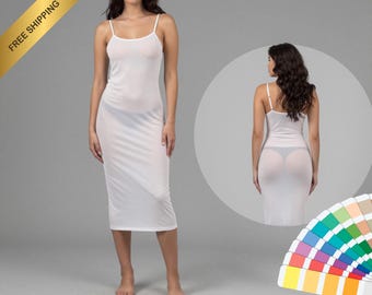 ANY COLOR, or image | Custom All-Over Print Women’s Sheer Mesh Backless Spaghetti Strap Maxi Dress – Sexy Floor-Length Beach Evening Dress