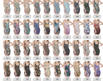 All-Over Print Bodycon Dress - Cozy & Stretchy | FULLY CUSTOM 4000+ VARIANTS | Free Pattern Catalog