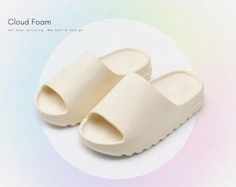 Jedes Bild - Benutzerdefinierte weiche Schaumstoff-Folien | Personalisierte Wolke Hausschuhe, Anti-Rutsch Sommer Sandalen | Kostenloser Musterkatalog Jede Farbkarte