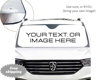 ANY COLOR | FREE Pattern Catalog | Fully Custom Windshield Sunshade | 53.9” or 57.1”