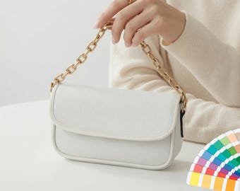 Personalized Chain Handbag: Custom Printed PU Leather Crossbody